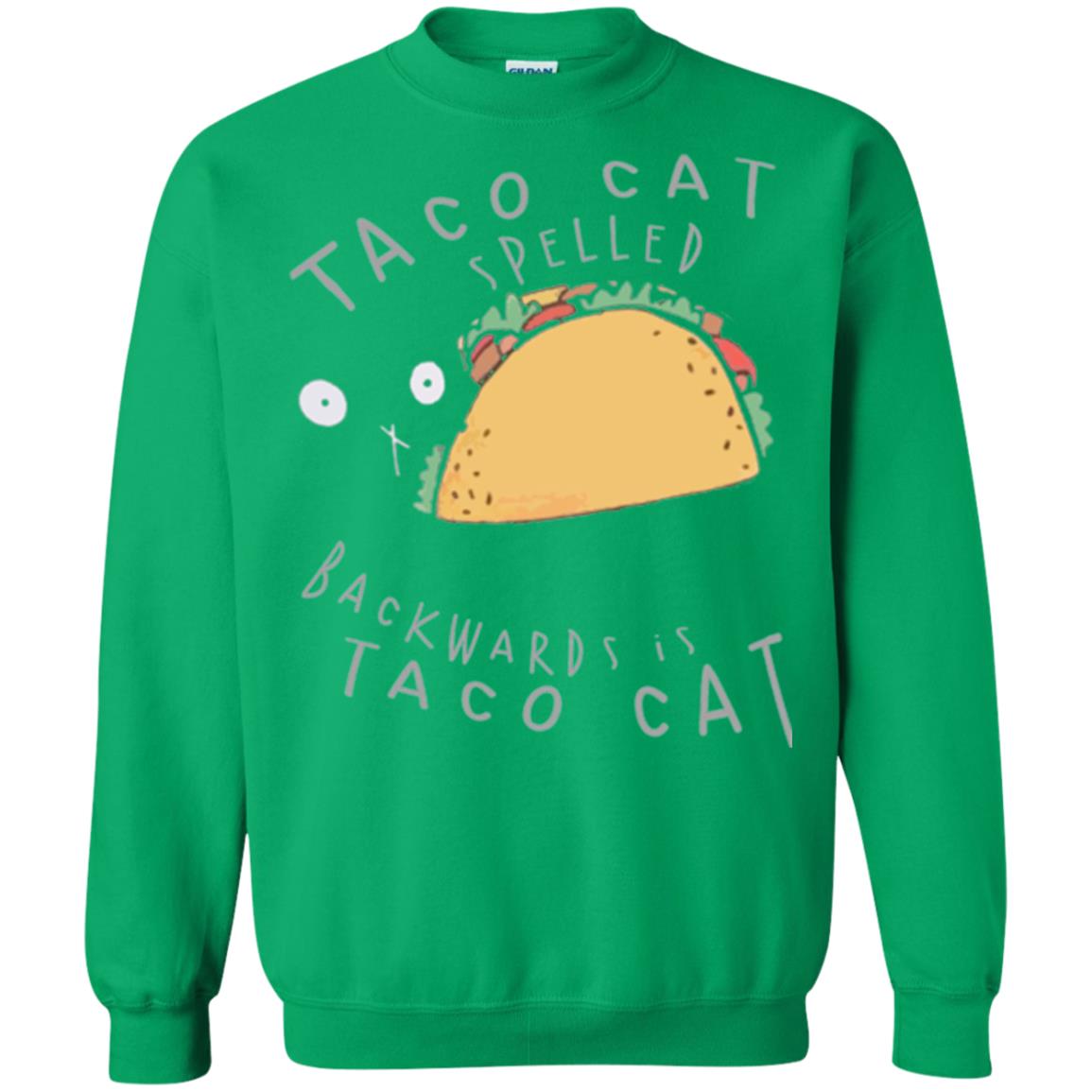 Cat Lovers T-shirt Taco Cat Spelled Backward Is Taco Cat Irish Green