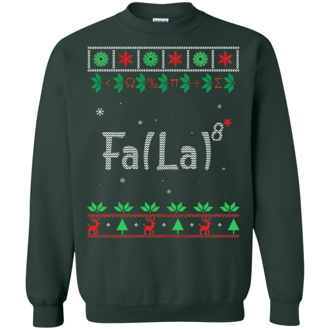 Fa La La La Mathematics X-mas Gift Shirt Forest Green