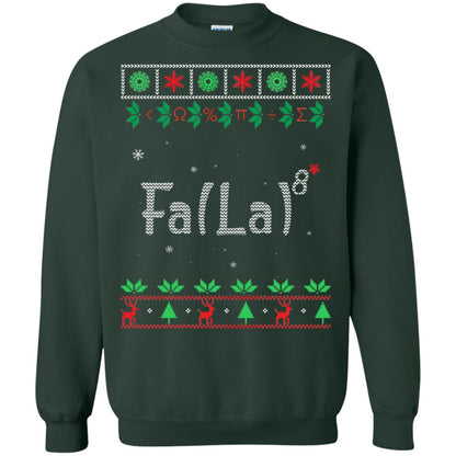 Fa La La La Mathematics X-mas Gift Shirt Forest Green