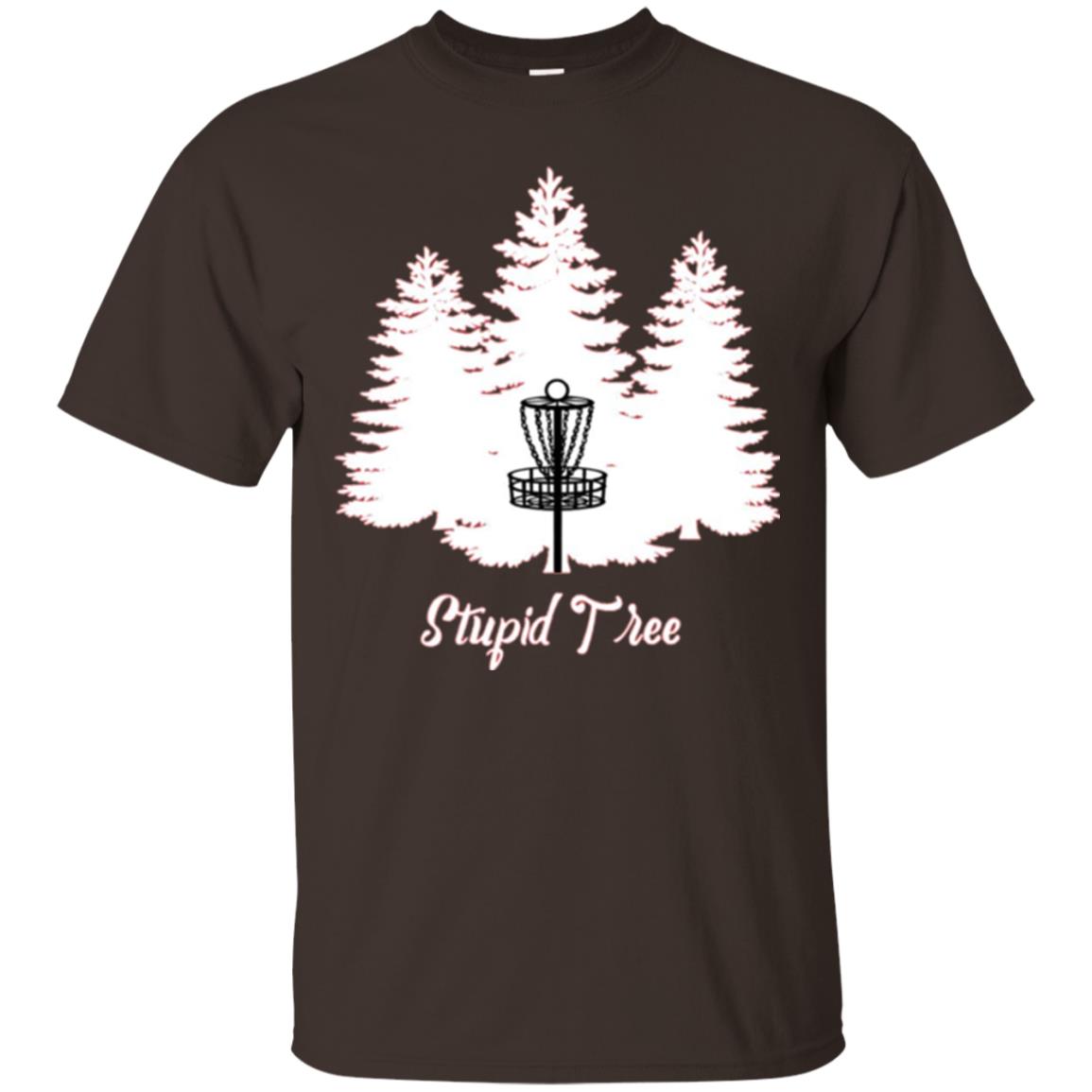 Disc Golf T-shirt Stupid Tree Dark Chocolate