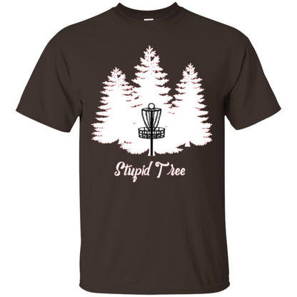Disc Golf T-shirt Stupid Tree Dark Chocolate