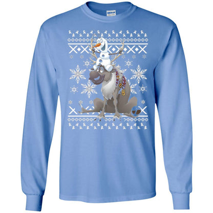 Film T-shirt Frozen Olaf Sven Riding Antler Carolina Blue