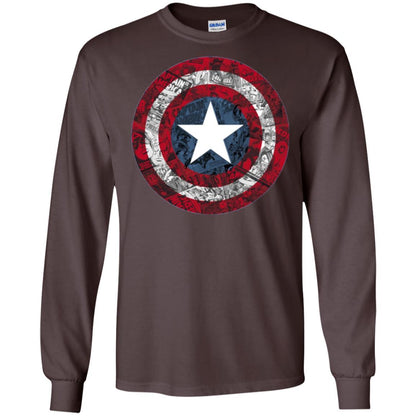 Film T-shirt Captain America Avengers Shield Comic Graphic Dark Chocolate