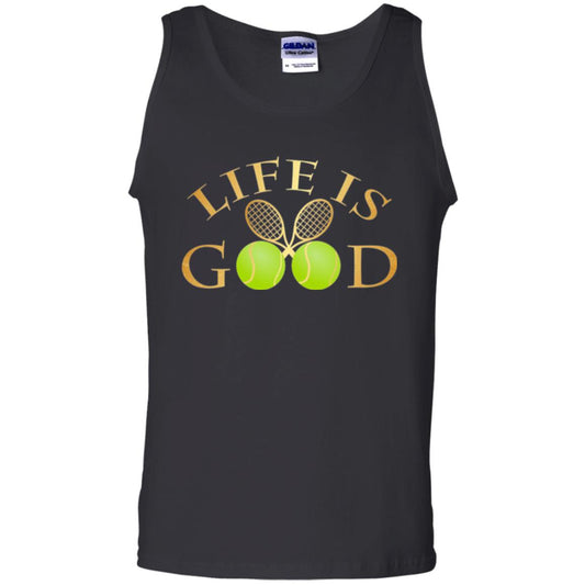 Tennis Lovers T-shirt Life Is Good Black