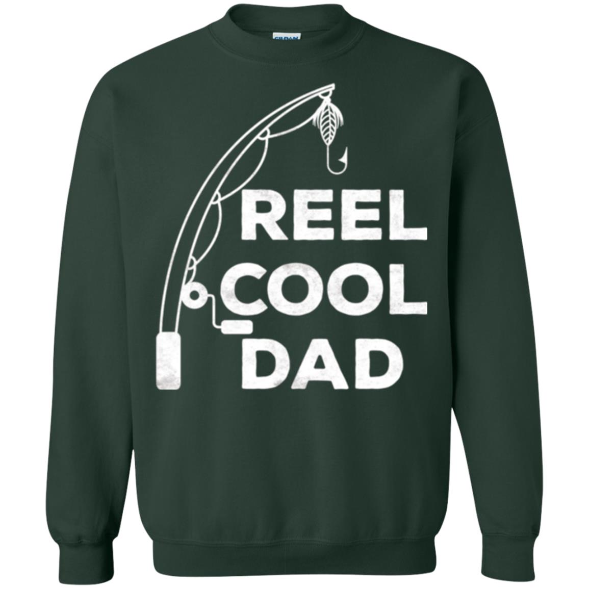 Fisherman T-shirt Reel Cool Dad Forest Green