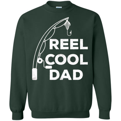 Fisherman T-shirt Reel Cool Dad Forest Green