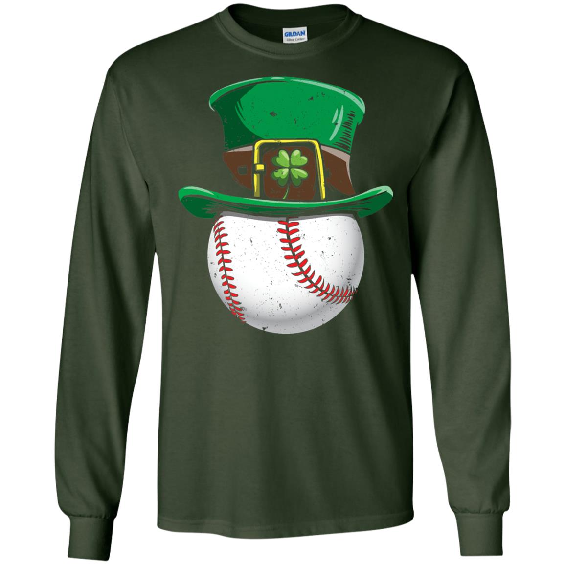 Leprechaun St. Patrick_s Day Baseball Ball T-shirt Forest Green