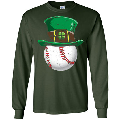 Leprechaun St. Patrick_s Day Baseball Ball T-shirt Forest Green