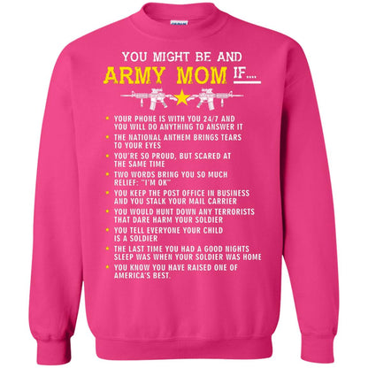 Veteran T-shirt You Might Be An Army Mom If Heliconia