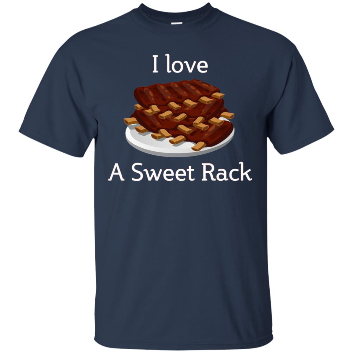 I Love A Sweet Rack Bbq Ribs T-shirt Navy