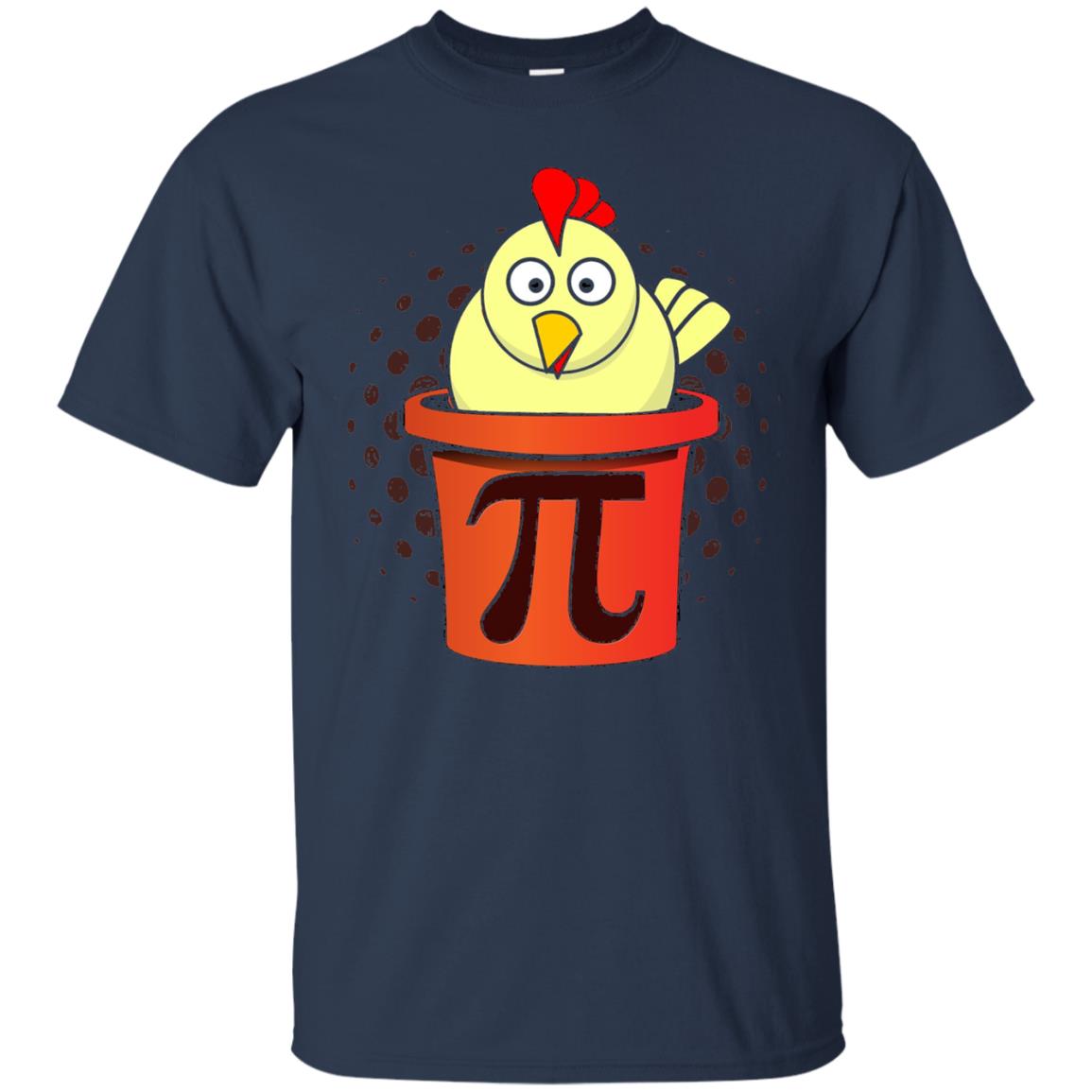 Chicken Pot Pi Funny Math T-shirt Navy