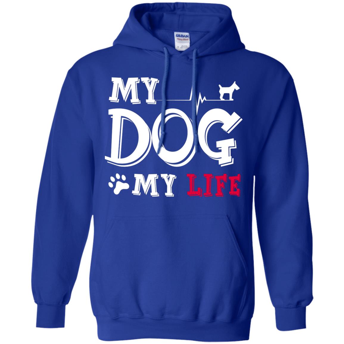 Dog Lovers T-shirt My Dog My Life Royal