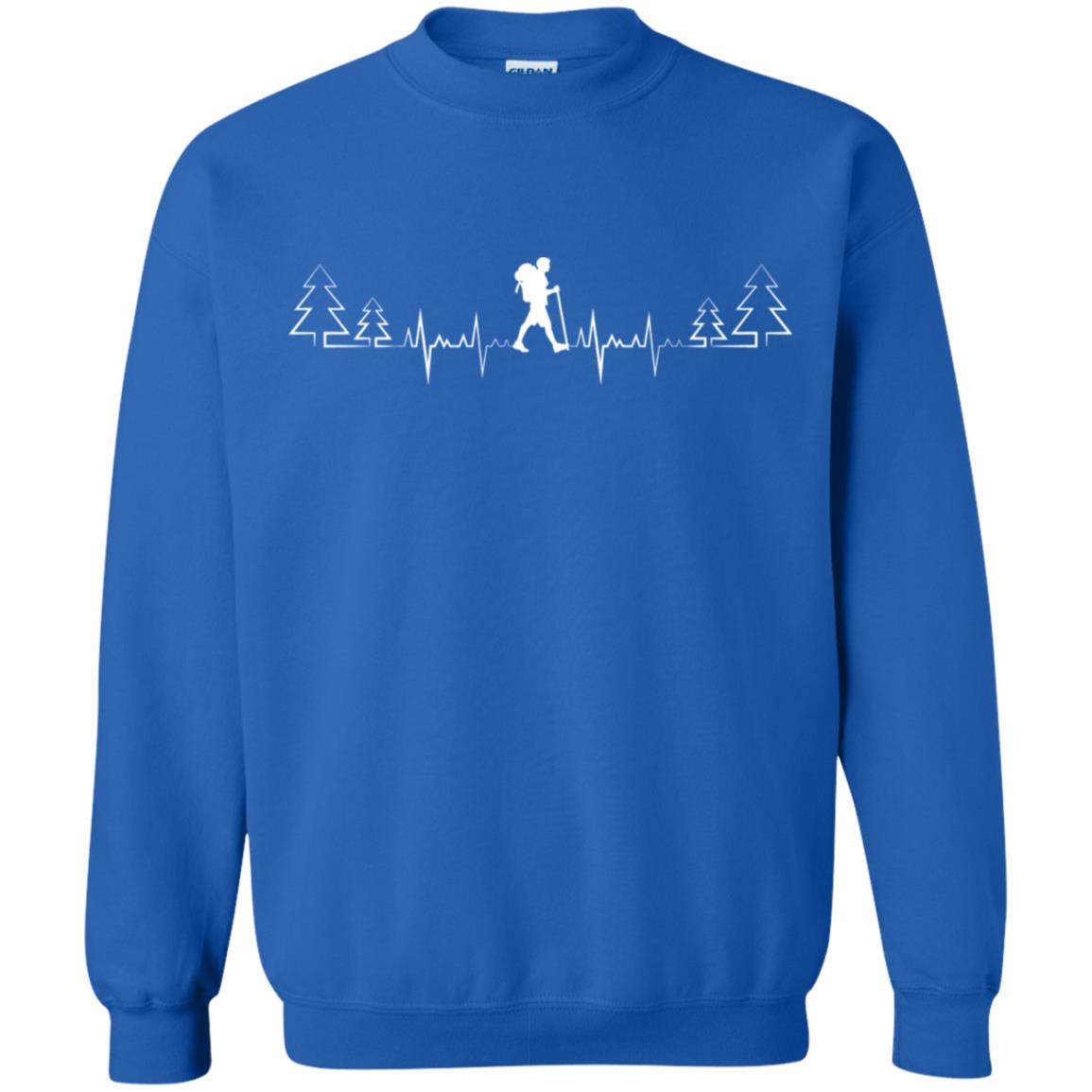 Heart Beat Hiking Lovers Shirt Royal