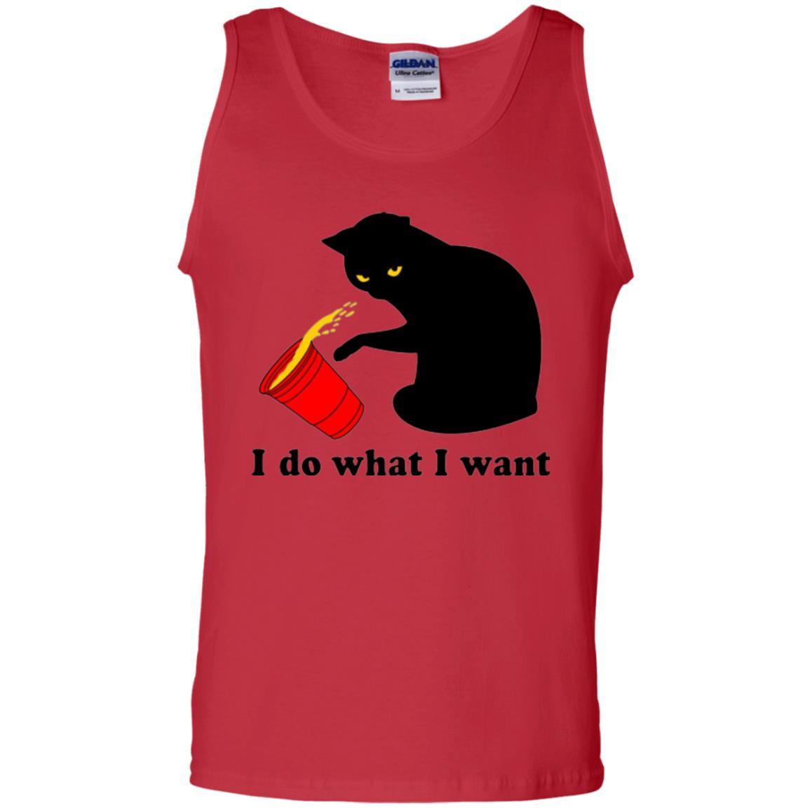Cat Lover T-shirt I Do What I Want Red