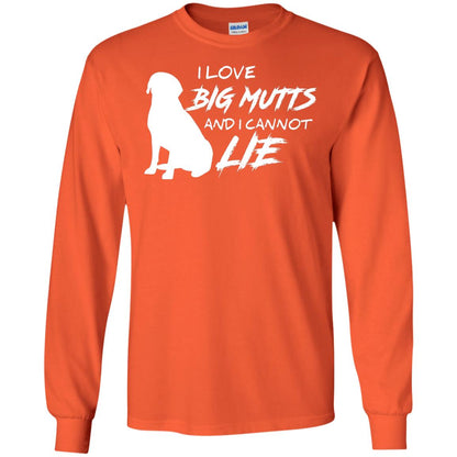 Dog Lover T-shirt I Love Big Mutts And I Cannot Lie Orange