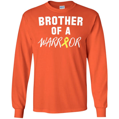 Brother Of A Warrior Childhood Cancer Awareness T-shirt Orange