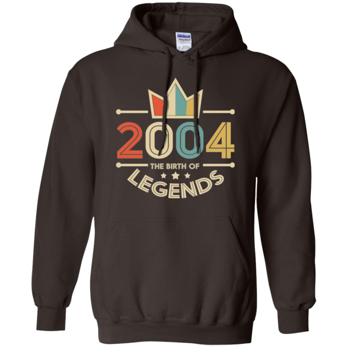 Brithday T-shirt Vintage 2004 The Birth Of Legends Dark Chocolate