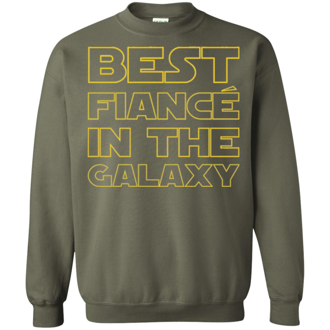 Engaged Married Wedding T-shirt Best Fiance In The Galaxy Military Green