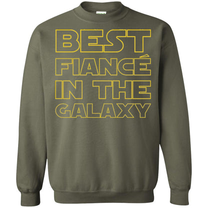 Engaged Married Wedding T-shirt Best Fiance In The Galaxy Military Green