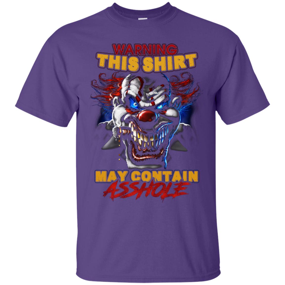 Warning This Shirt May Contain An Asshole Shirt Purple