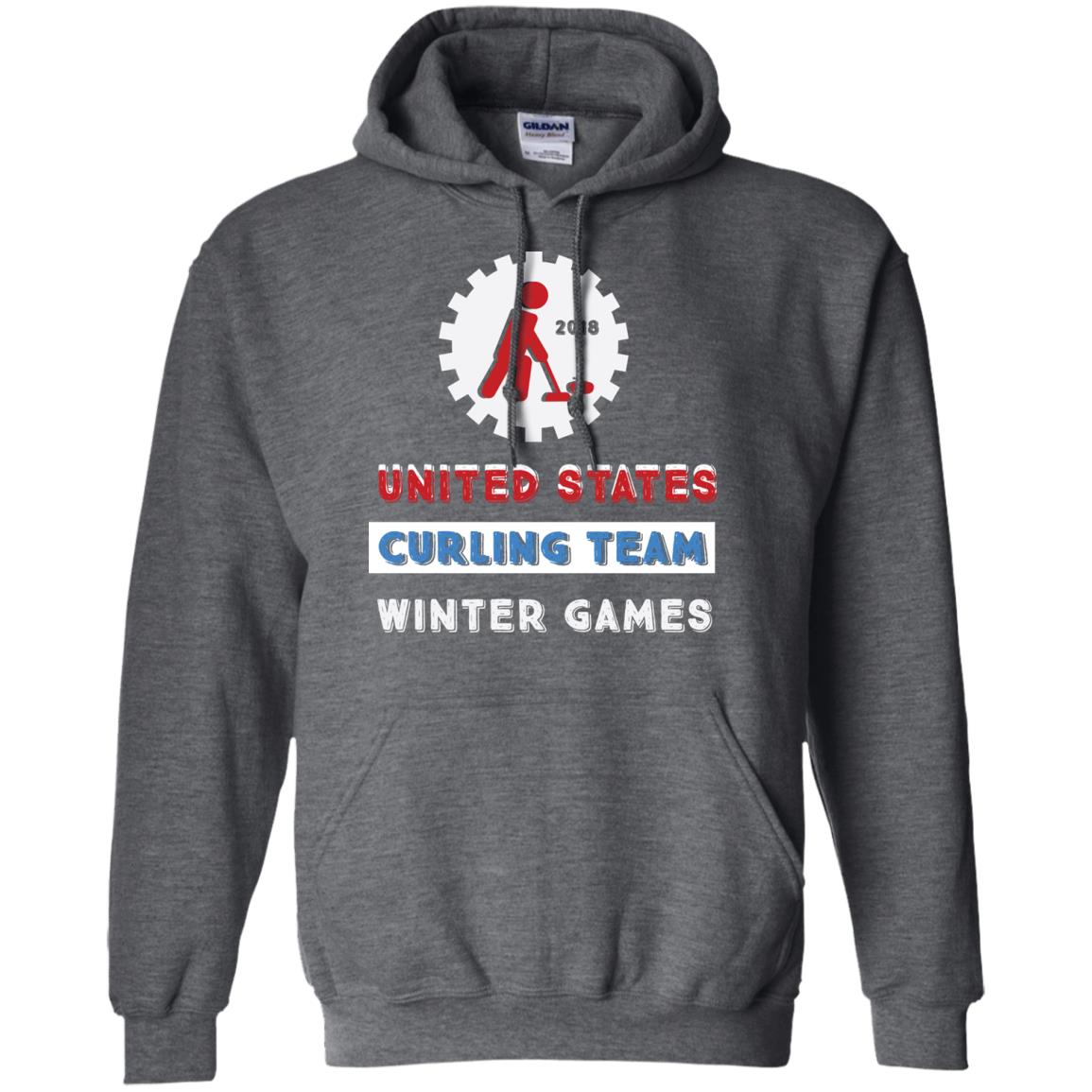 United States Curling Team Winter Games Curling Lover T-shirt Dark Heather