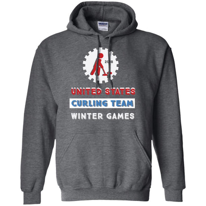 United States Curling Team Winter Games Curling Lover T-shirt Dark Heather