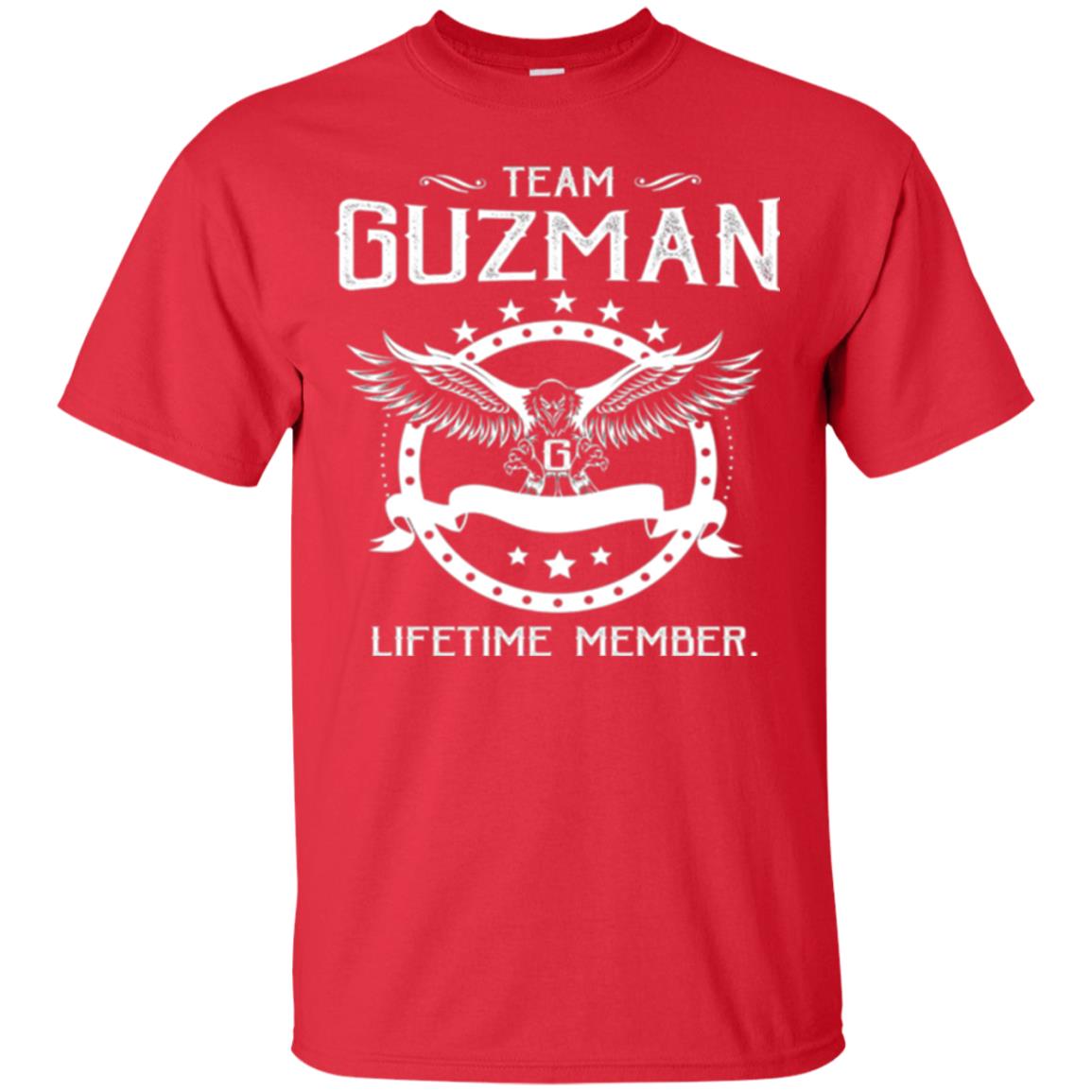 Family T-shirt Team Guzman Lifetime Member Red