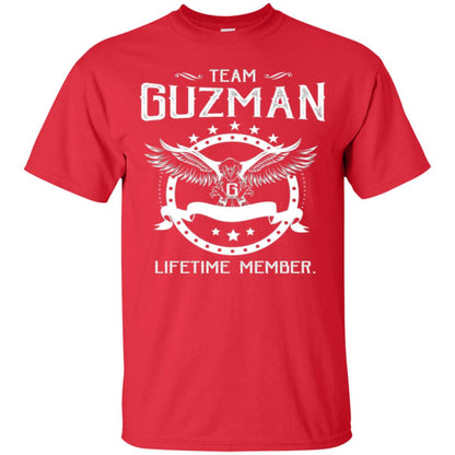 Family T-shirt Team Guzman Lifetime Member Red