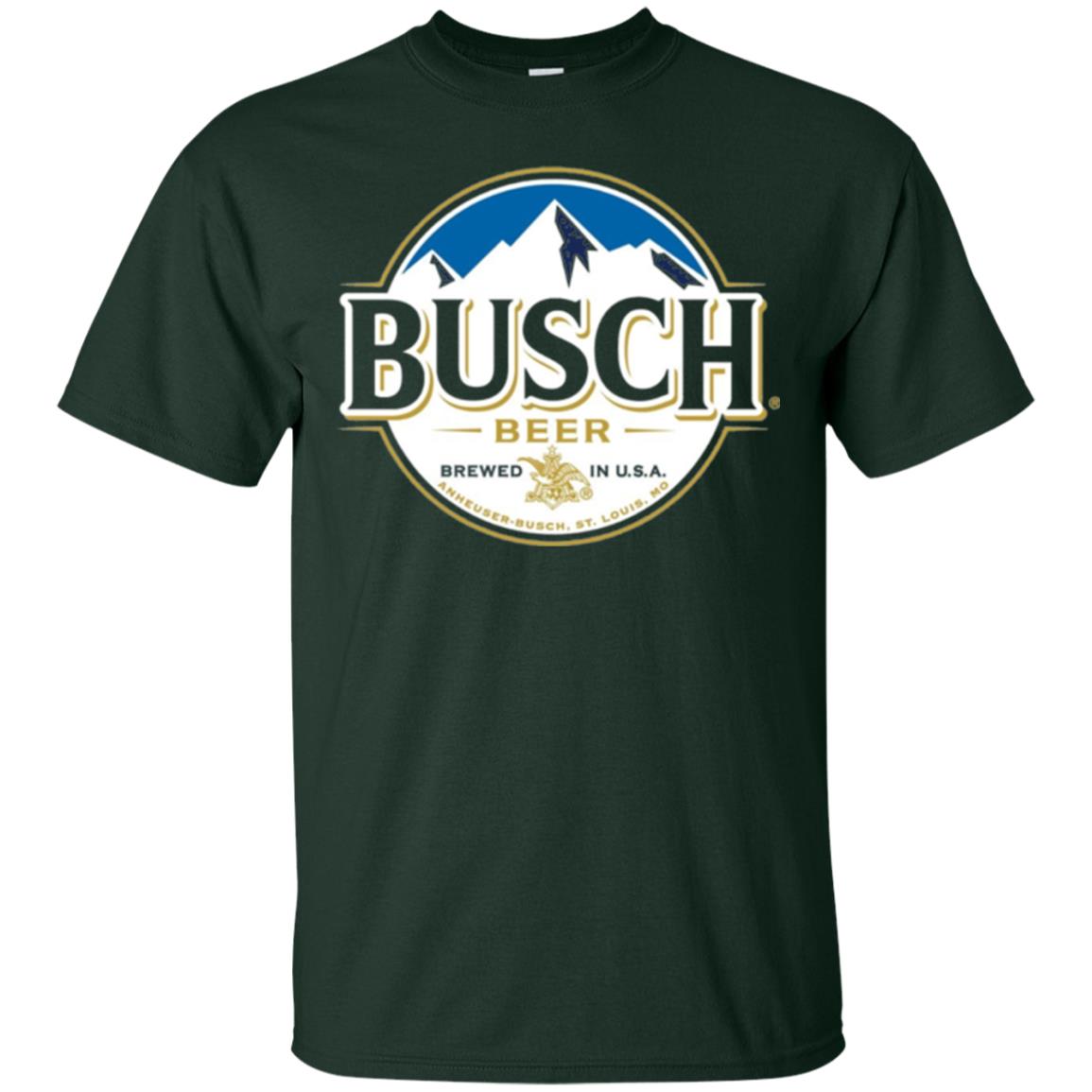 Beer Lovers T-shirt Busch Beer Forest Green