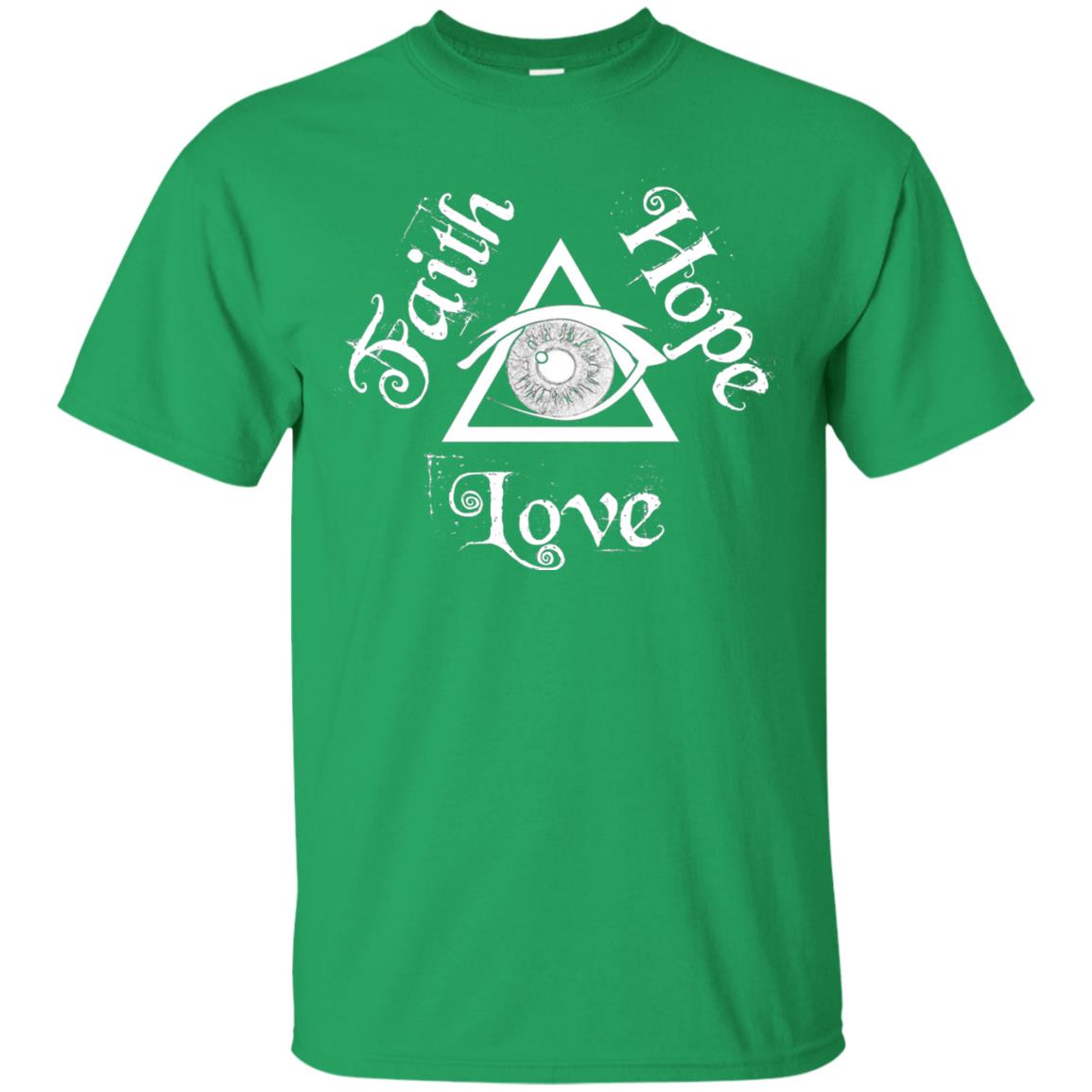 Faith Hope Love Eye Of Providence Esoteric Shirt Irish Green