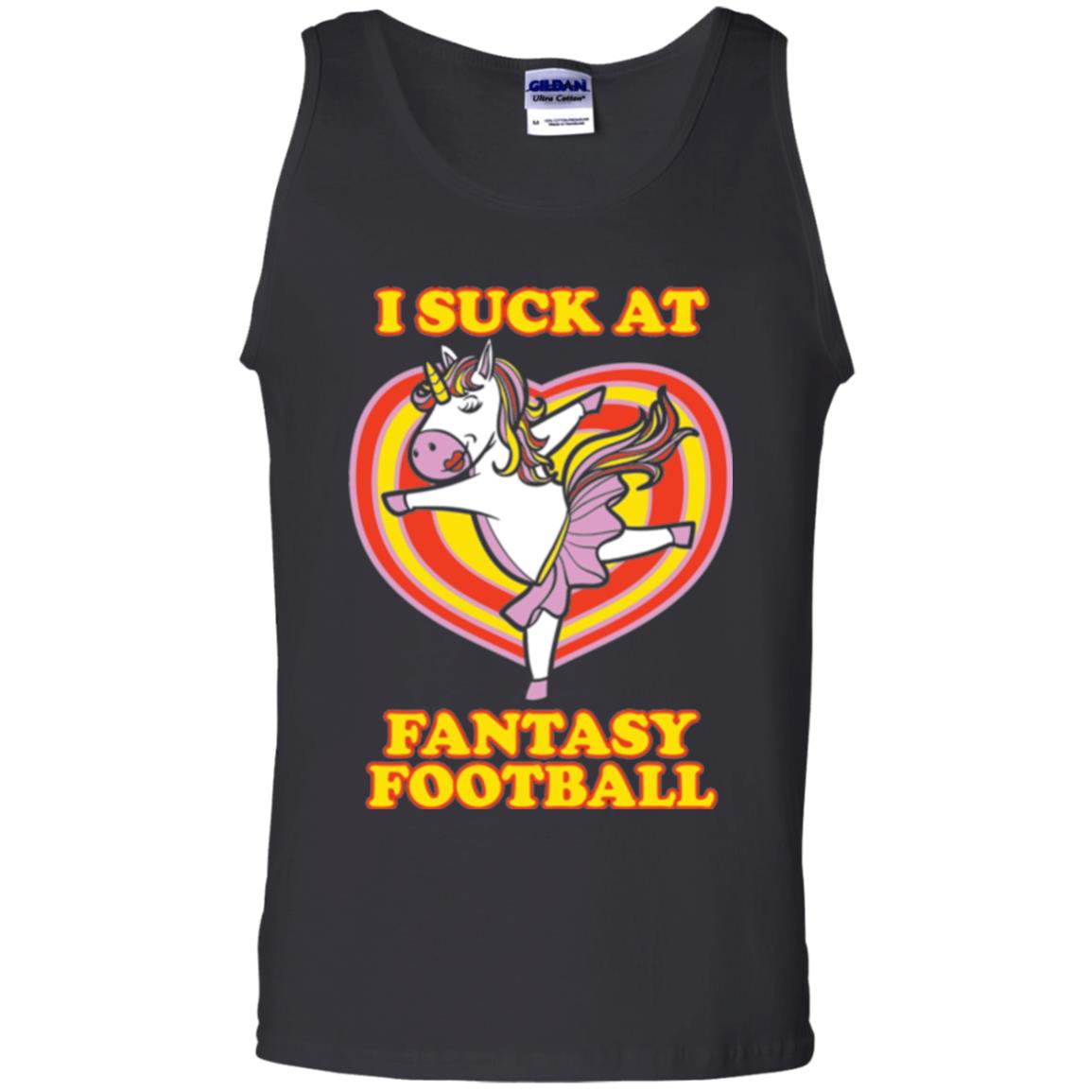 Funny Unicorn Loser T-shirt I Suck At Fantasy Football Black