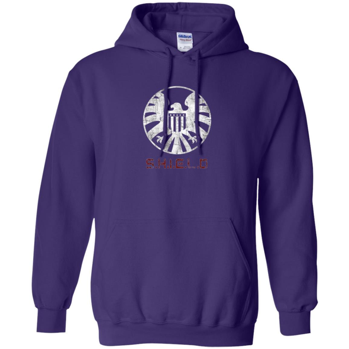 Film T-shirt Agents Of Shield Distressed Logo Graphic Purple