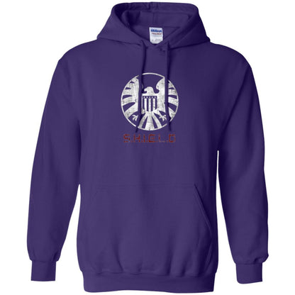 Film T-shirt Agents Of Shield Distressed Logo Graphic Purple