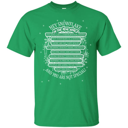 Hey Snowflake In The Real World You Don_t Get A Participation Trophy Military T-shirt Irish Green