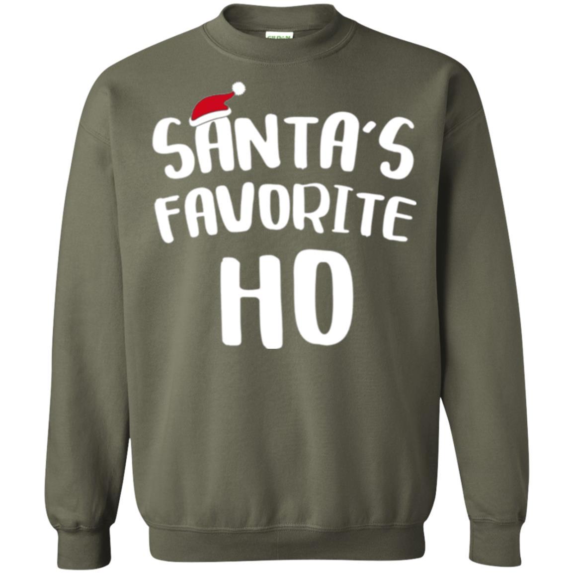 Christmas T-shirt Santa's Favorite Ho T-shirt Military Green