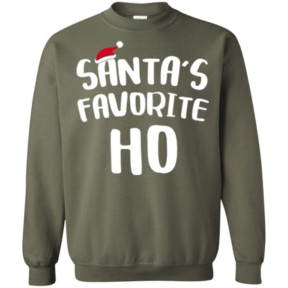 Christmas T-shirt Santa's Favorite Ho T-shirt Military Green