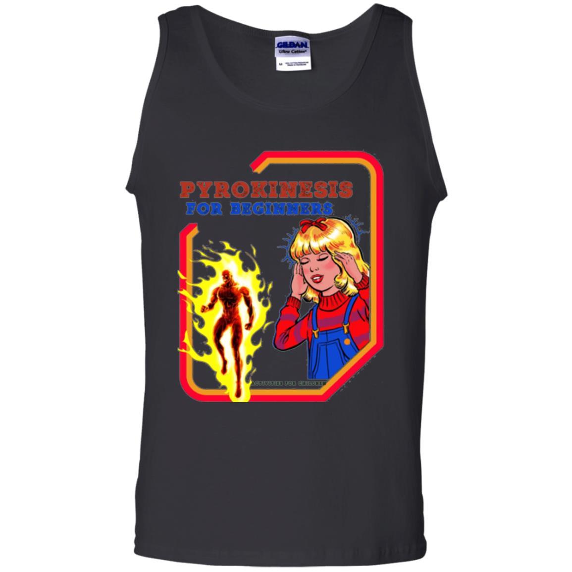 Sarcastic T-shirt Pyrokinesis For Beginners Black