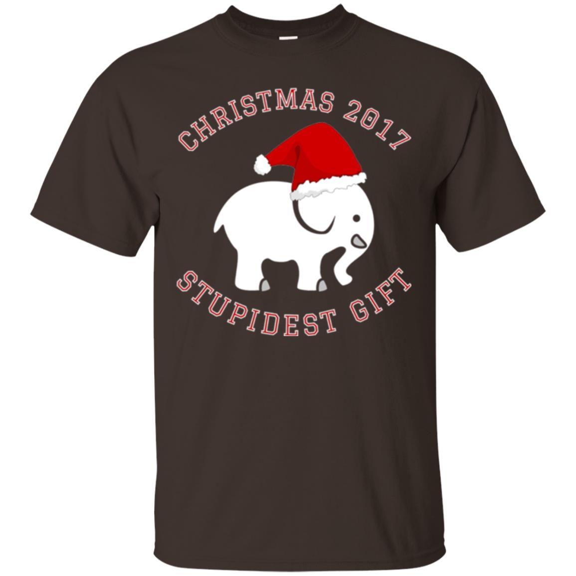 Elephant T-shirt Christmas 2017 T-shirt Dark Chocolate