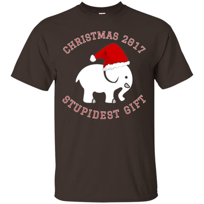 Elephant T-shirt Christmas 2017 T-shirt Dark Chocolate