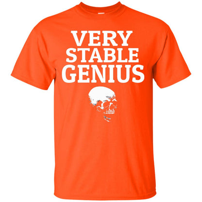 Very Stable Genius Funny T-shirt Orange
