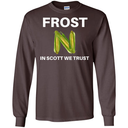 Frost Scott We Trust Nebraska Football Coach T-shirt Dark Chocolate