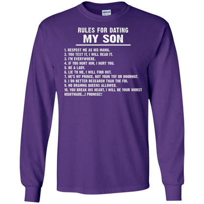 Rules For Dating My Son Daddy Shirt Purple