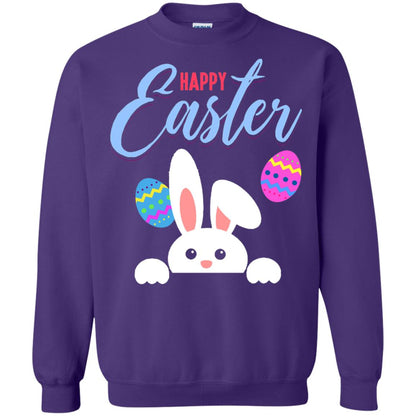 Emoji Bunny Egg Happy Easter Shirt Purple