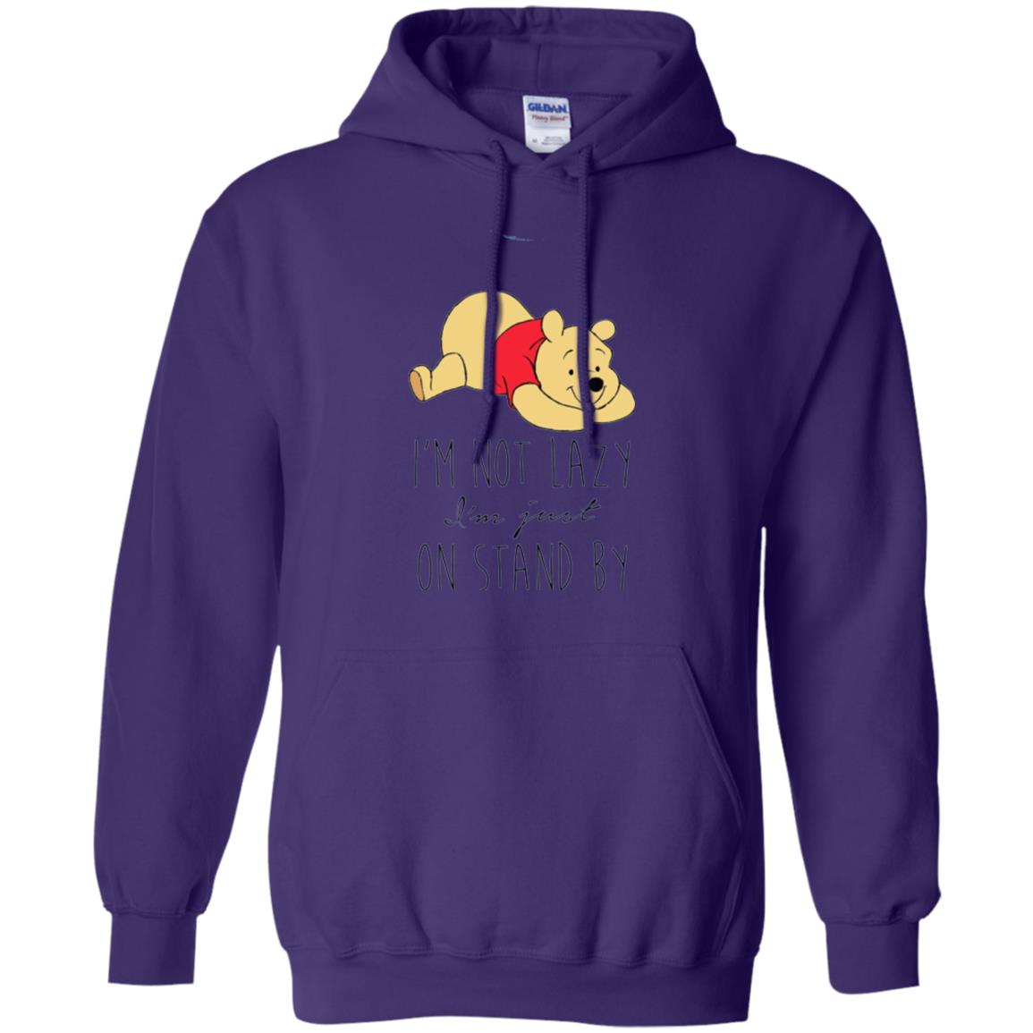 Bear Lover T -shirt I_m Not Lazy I_m Just On Stand By Purple
