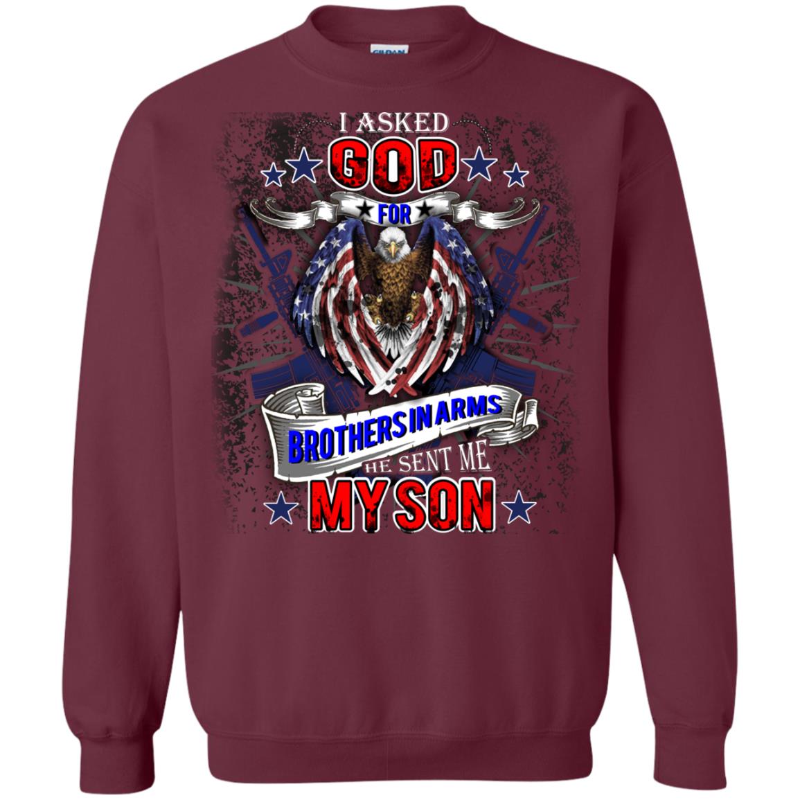 God Sent Me My Veteran Son Daddy T-shirt Maroon