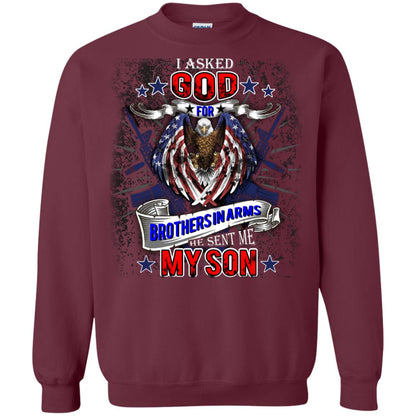 God Sent Me My Veteran Son Daddy T-shirt Maroon
