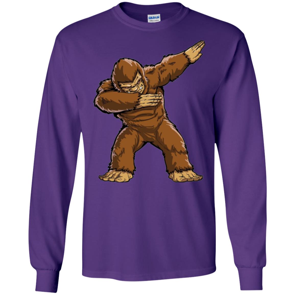 Monkey T-shirt Bigfoot Sasquatch Dabbing Purple