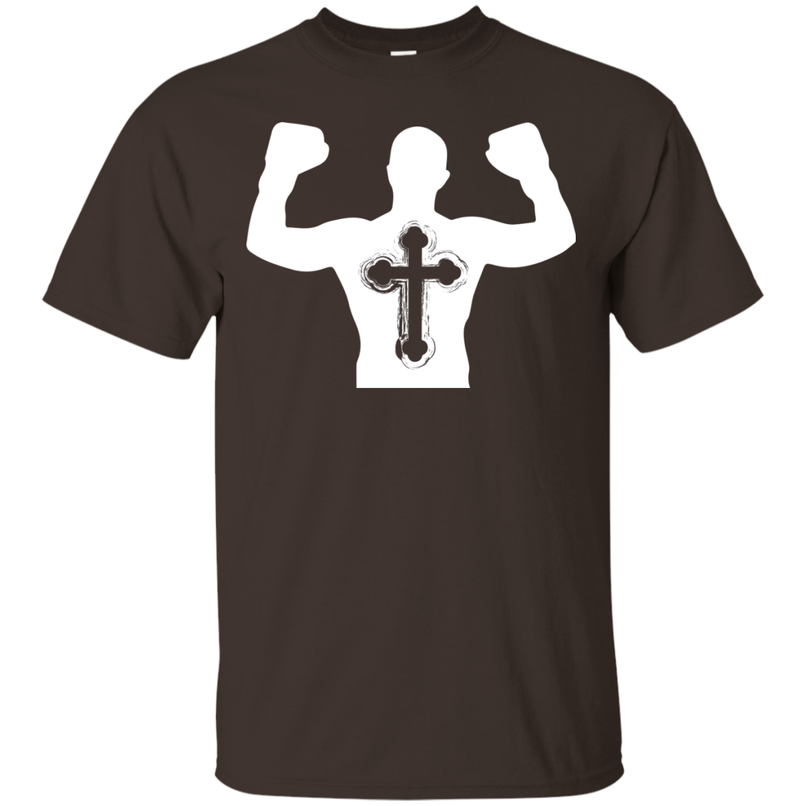 Christian Gym Exercise Workout T-shirt Dark Chocolate