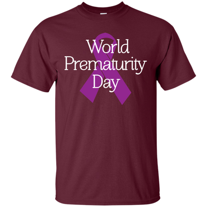Cancer Awareness T-shirt World Prematurity Day T-shirt Maroon