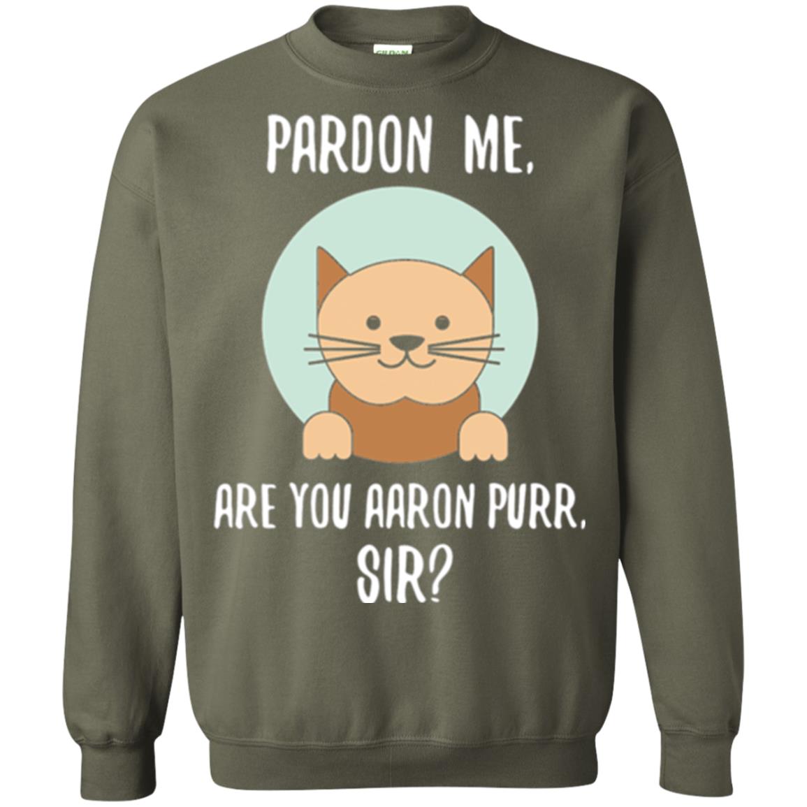 The Hamilton Cat T-shirt Pardon Me Military Green